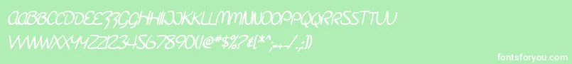 fuente SF Burlington Script SC Bold – Fuentes Blancas Sobre Fondo Verde