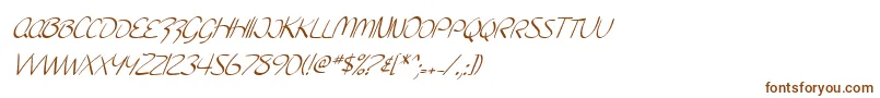 SF Burlington Script SC Italic Font – Brown Fonts on White Background