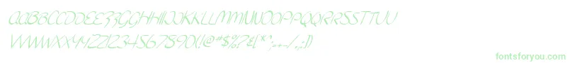 SF Burlington Script SC Italic Font – Green Fonts on White Background