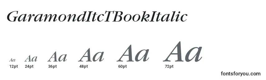 GaramondItcTBookItalic Font Sizes