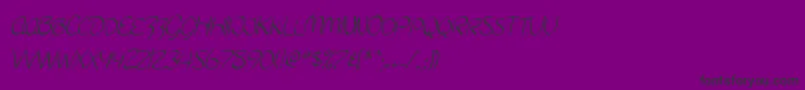 フォントSF Burlington Script SC – 紫の背景に黒い文字