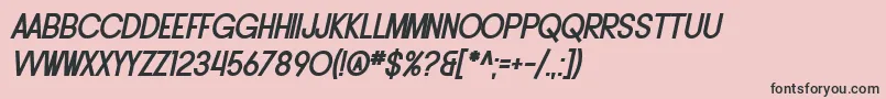 SF Buttacup Lettering Bold Oblique Font – Black Fonts on Pink Background