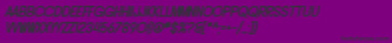 SF Buttacup Lettering Bold Oblique Font – Black Fonts on Purple Background