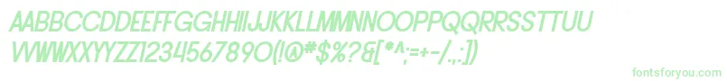 SF Buttacup Lettering Bold Oblique Font – Green Fonts on White Background