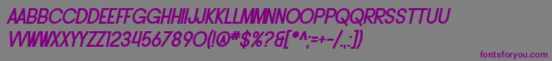 SF Buttacup Lettering Bold Oblique Font – Purple Fonts on Gray Background