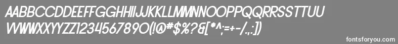 SF Buttacup Lettering Bold Oblique Font – White Fonts on Gray Background