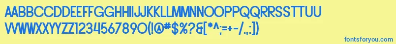 SF Buttacup Lettering Bold Font – Blue Fonts on Yellow Background
