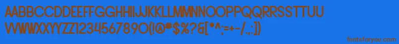 SF Buttacup Lettering Bold Font – Brown Fonts on Blue Background