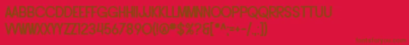 SF Buttacup Lettering Bold Font – Brown Fonts on Red Background