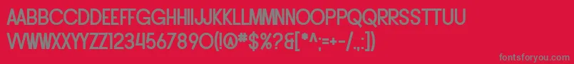 Fonte SF Buttacup Lettering Bold – fontes cinzas em um fundo vermelho