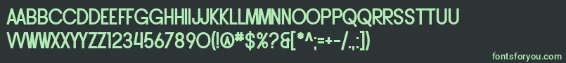 Шрифт SF Buttacup Lettering Bold – зелёные шрифты на чёрном фоне