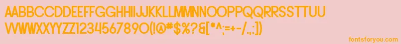 SF Buttacup Lettering Bold Font – Orange Fonts on Pink Background