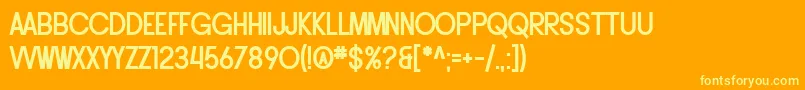 SF Buttacup Lettering Bold Font – Yellow Fonts on Orange Background