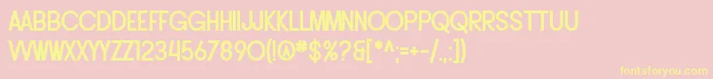 Fonte SF Buttacup Lettering Bold – fontes amarelas em um fundo rosa