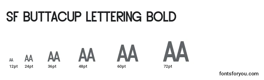 Размеры шрифта SF Buttacup Lettering Bold