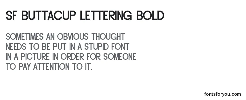 SF Buttacup Lettering Bold -fontin tarkastelu