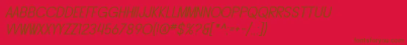 SF Buttacup Lettering Oblique Font – Brown Fonts on Red Background