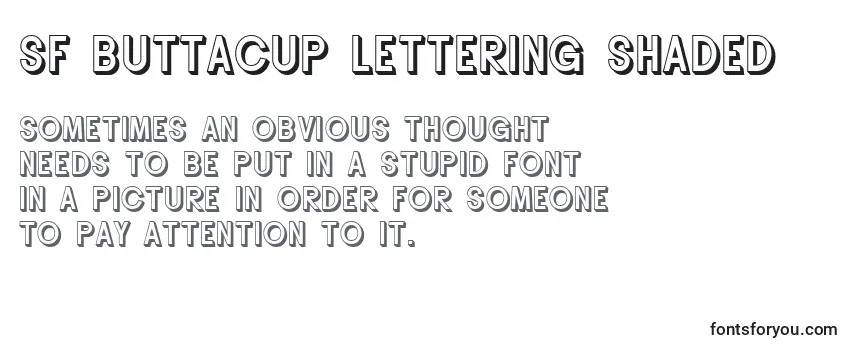 Schriftart SF Buttacup Lettering Shaded