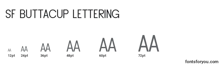 SF Buttacup Lettering Font Sizes