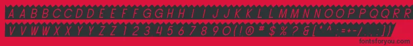 SF Buttacup Oblique Font – Black Fonts on Red Background