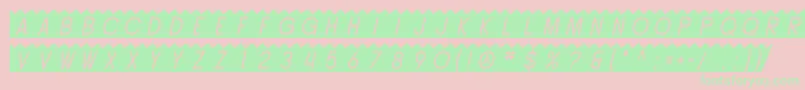 SF Buttacup Oblique Font – Green Fonts on Pink Background