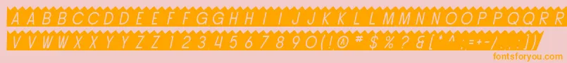 SF Buttacup Oblique Font – Orange Fonts on Pink Background