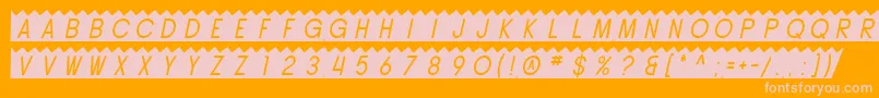 SF Buttacup Oblique Font – Pink Fonts on Orange Background