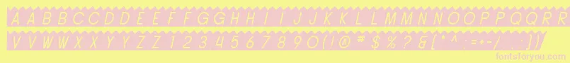 SF Buttacup Oblique Font – Pink Fonts on Yellow Background