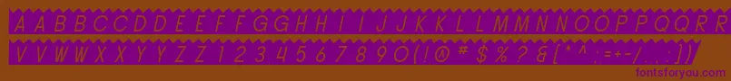 SF Buttacup Oblique Font – Purple Fonts on Brown Background