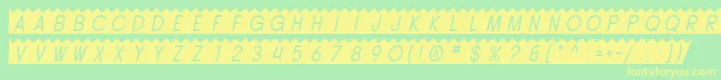 SF Buttacup Oblique Font – Yellow Fonts on Green Background