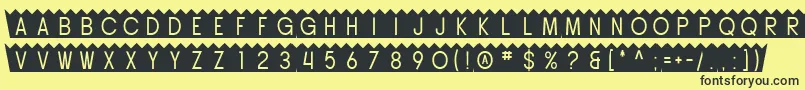 SF Buttacup Font – Black Fonts on Yellow Background