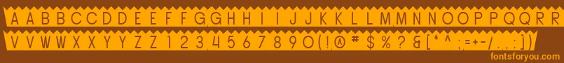 SF Buttacup Font – Orange Fonts on Brown Background