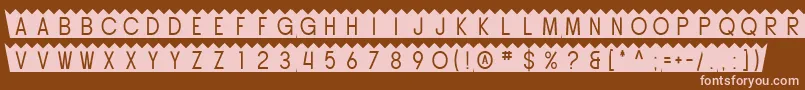 SF Buttacup-Schriftart – Rosa Schriften auf braunem Hintergrund