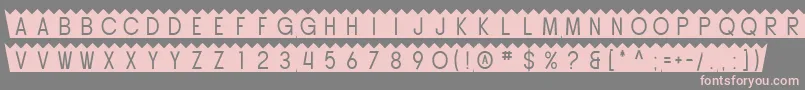 SF Buttacup-Schriftart – Rosa Schriften auf grauem Hintergrund