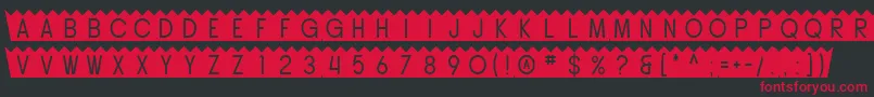 SF Buttacup Font – Red Fonts on Black Background