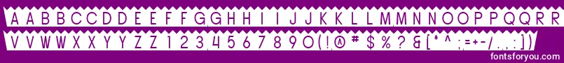SF Buttacup Font – White Fonts on Purple Background