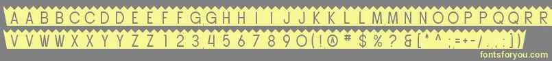 Шрифт SF Buttacup – жёлтые шрифты на сером фоне
