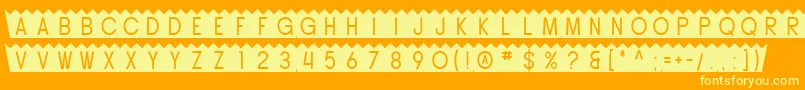 SF Buttacup Font – Yellow Fonts on Orange Background
