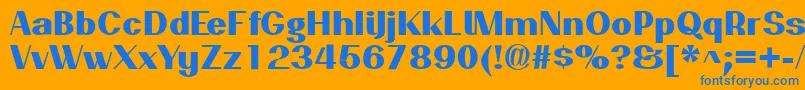 PassionsanspdaoExtrabold Font – Blue Fonts on Orange Background