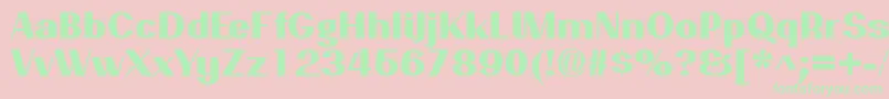 PassionsanspdaoExtrabold Font – Green Fonts on Pink Background