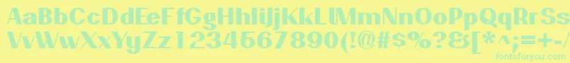 PassionsanspdaoExtrabold Font – Green Fonts on Yellow Background