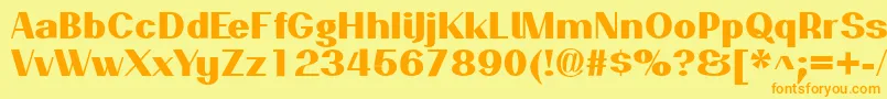 PassionsanspdaoExtrabold Font – Orange Fonts on Yellow Background