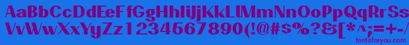 PassionsanspdaoExtrabold Font – Purple Fonts on Blue Background