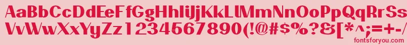 PassionsanspdaoExtrabold Font – Red Fonts on Pink Background