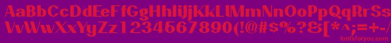 PassionsanspdaoExtrabold Font – Red Fonts on Purple Background
