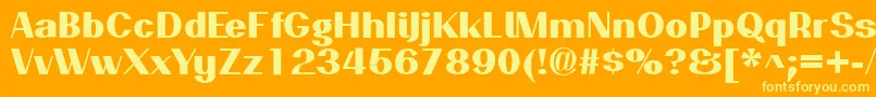 PassionsanspdaoExtrabold Font – Yellow Fonts on Orange Background