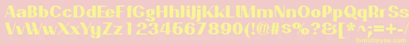 PassionsanspdaoExtrabold Font – Yellow Fonts on Pink Background