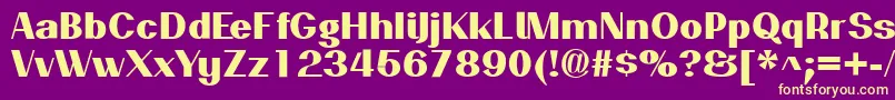 PassionsanspdaoExtrabold Font – Yellow Fonts on Purple Background