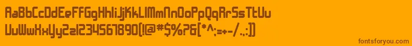 SF Chrome Fenders Bold Font – Brown Fonts on Orange Background