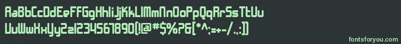 SF Chrome Fenders Bold Font – Green Fonts on Black Background